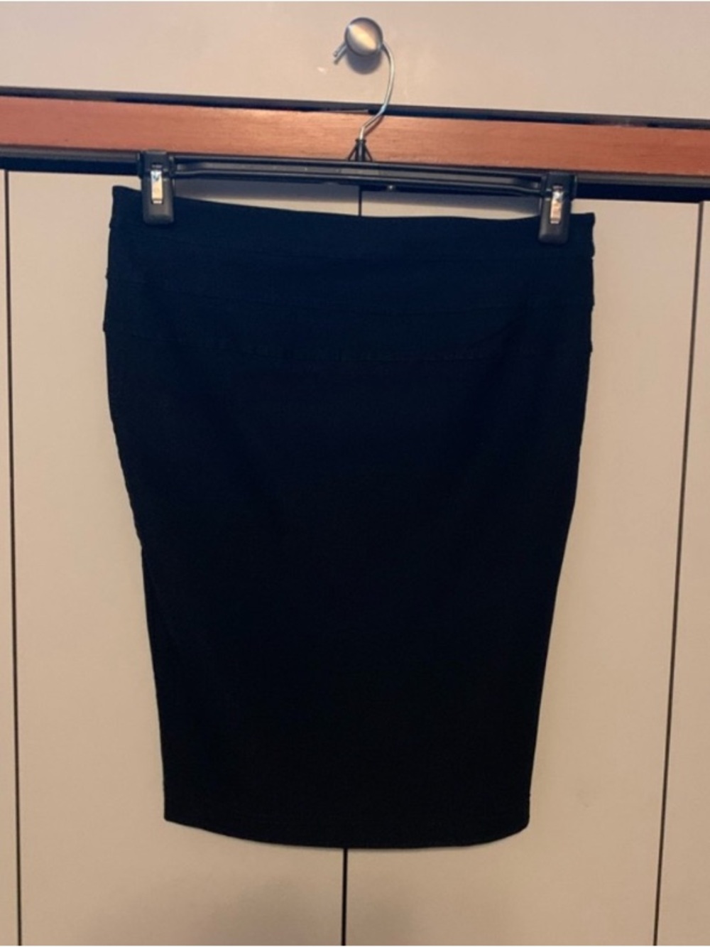 Studio Point Black Stretch Pencil Skirt – Pull-On, Workwear Chic, Size M